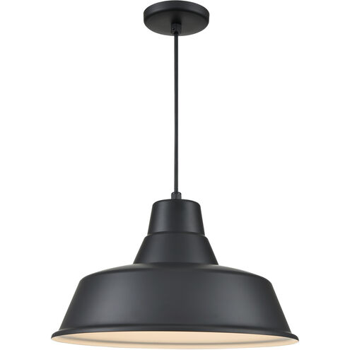 R Series 1 Light 17 inch Satin Black Indoor Pendant Ceiling Light